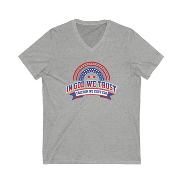 In God We Trust - Ladies Jersey Short Sleeve V-Neck Tee