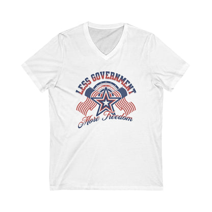 Less Government - Ladies Jersey Short Sleeve V-Neck Tee