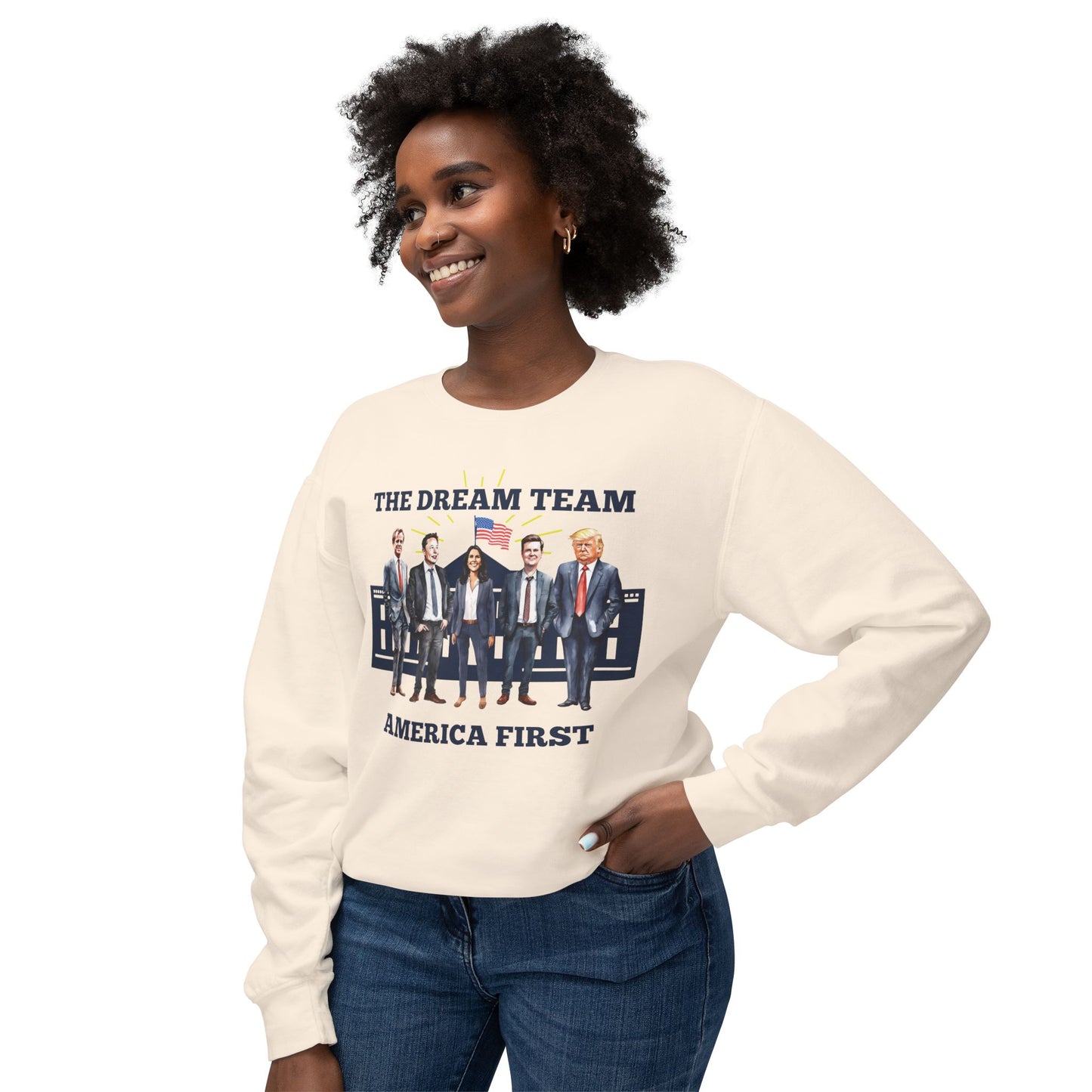 The Dream Team - Ladies Lightweight Crewneck Sweatshirt