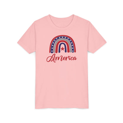 American Rainbow - Girls Youth Short Sleeve Tee