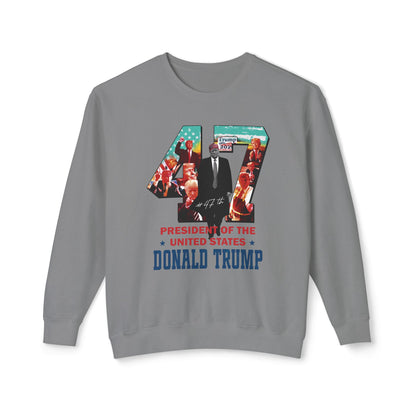 Trump 47 - Men's Lightweight Crewneck Sweatshirt