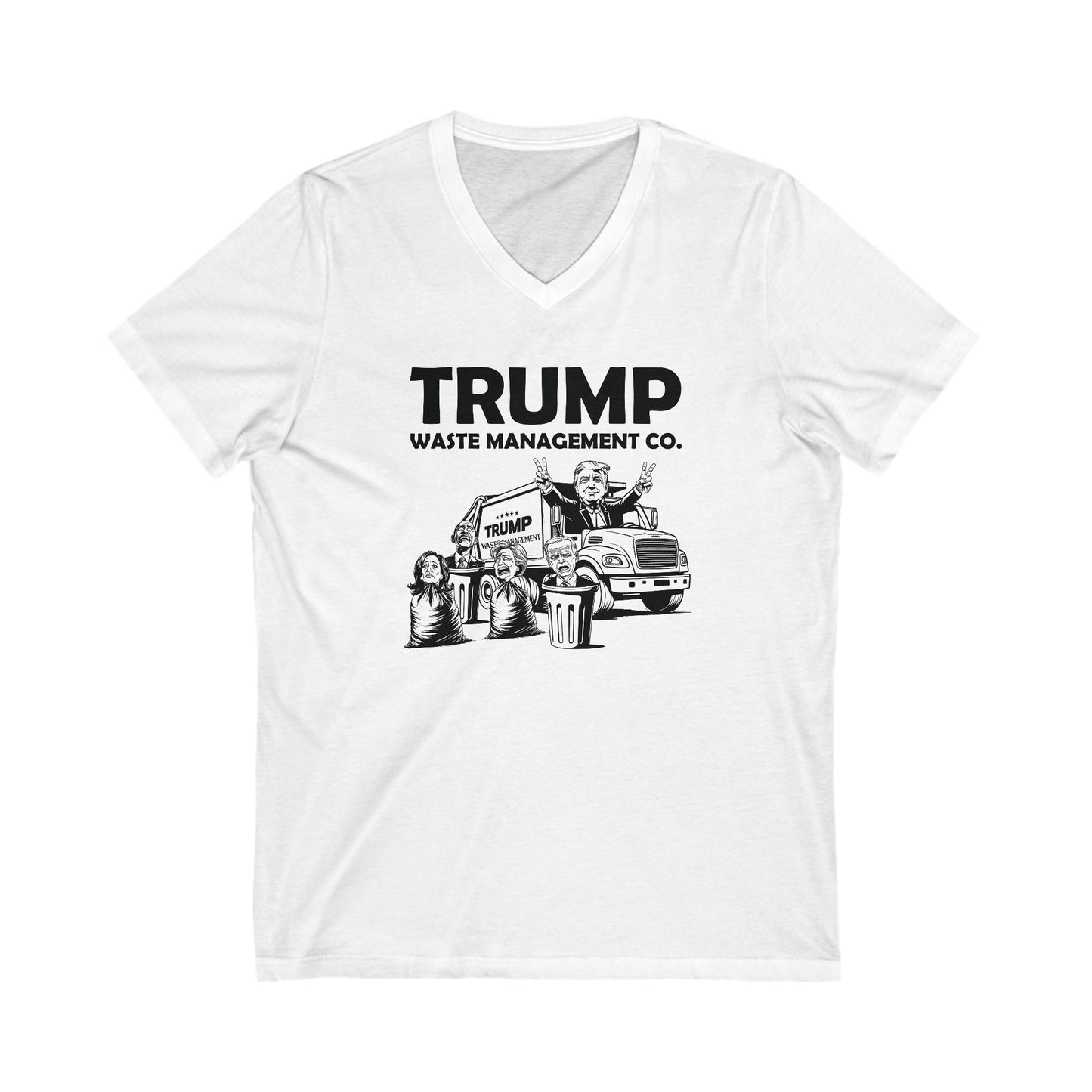 Trump Waste Management -  Men's Jersey Short Sleeve V-Neck Tee