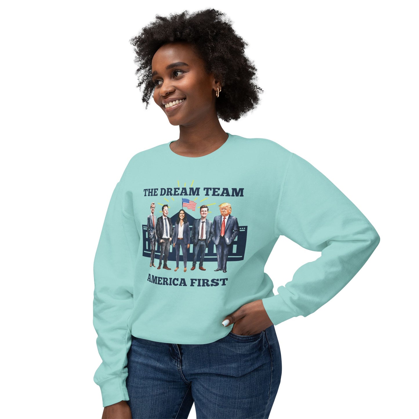 The Dream Team - Ladies Lightweight Crewneck Sweatshirt