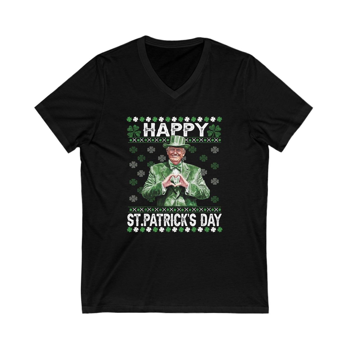 Trump St. Patrick's Day - Ladies Jersey Short Sleeve V-Neck Tee