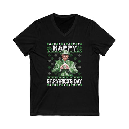 Trump St. Patrick's Day - Ladies Jersey Short Sleeve V-Neck Tee