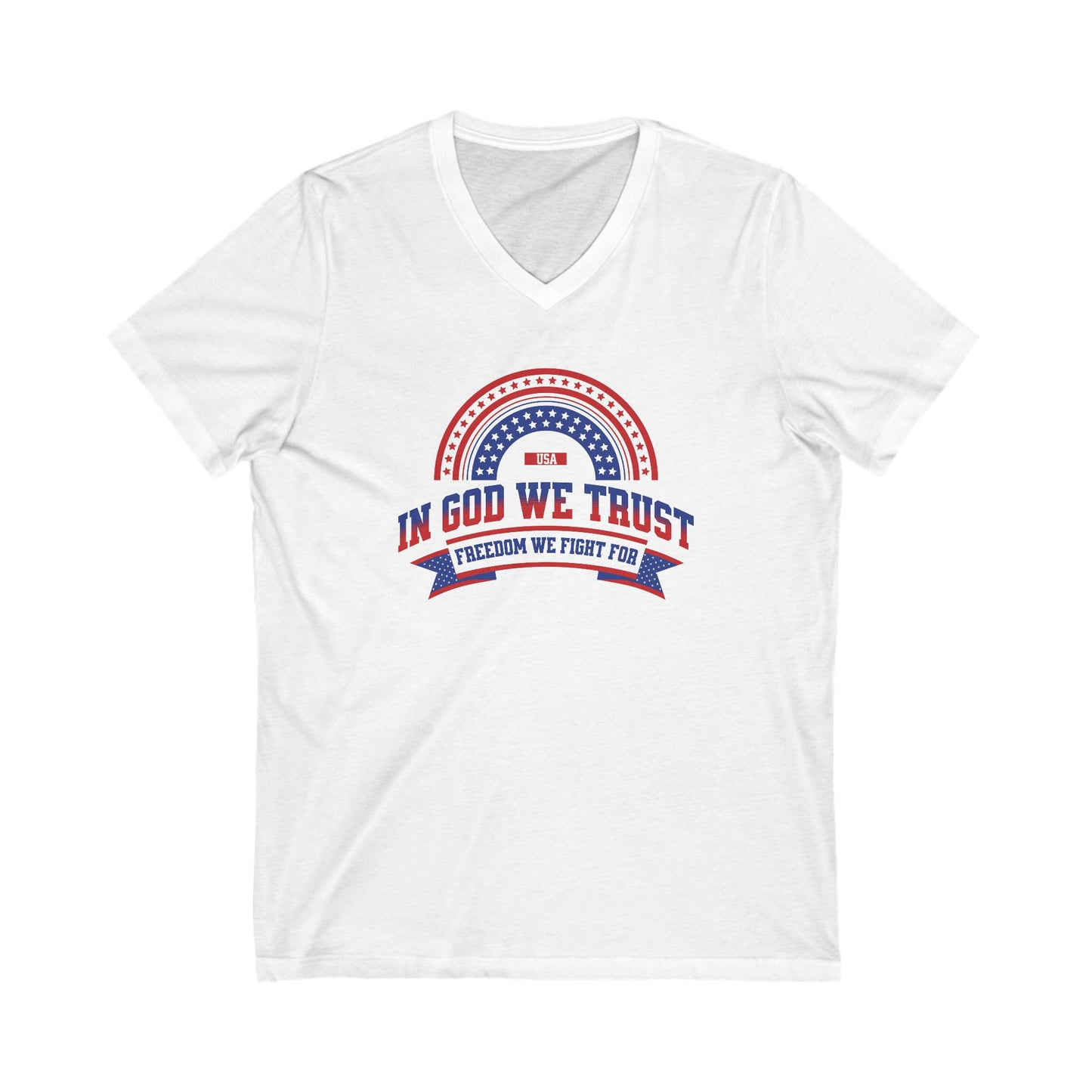 In God We Trust - Ladies Jersey Short Sleeve V-Neck Tee