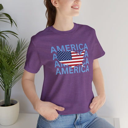 America USA - Ladies Jersey Short Sleeve Tee