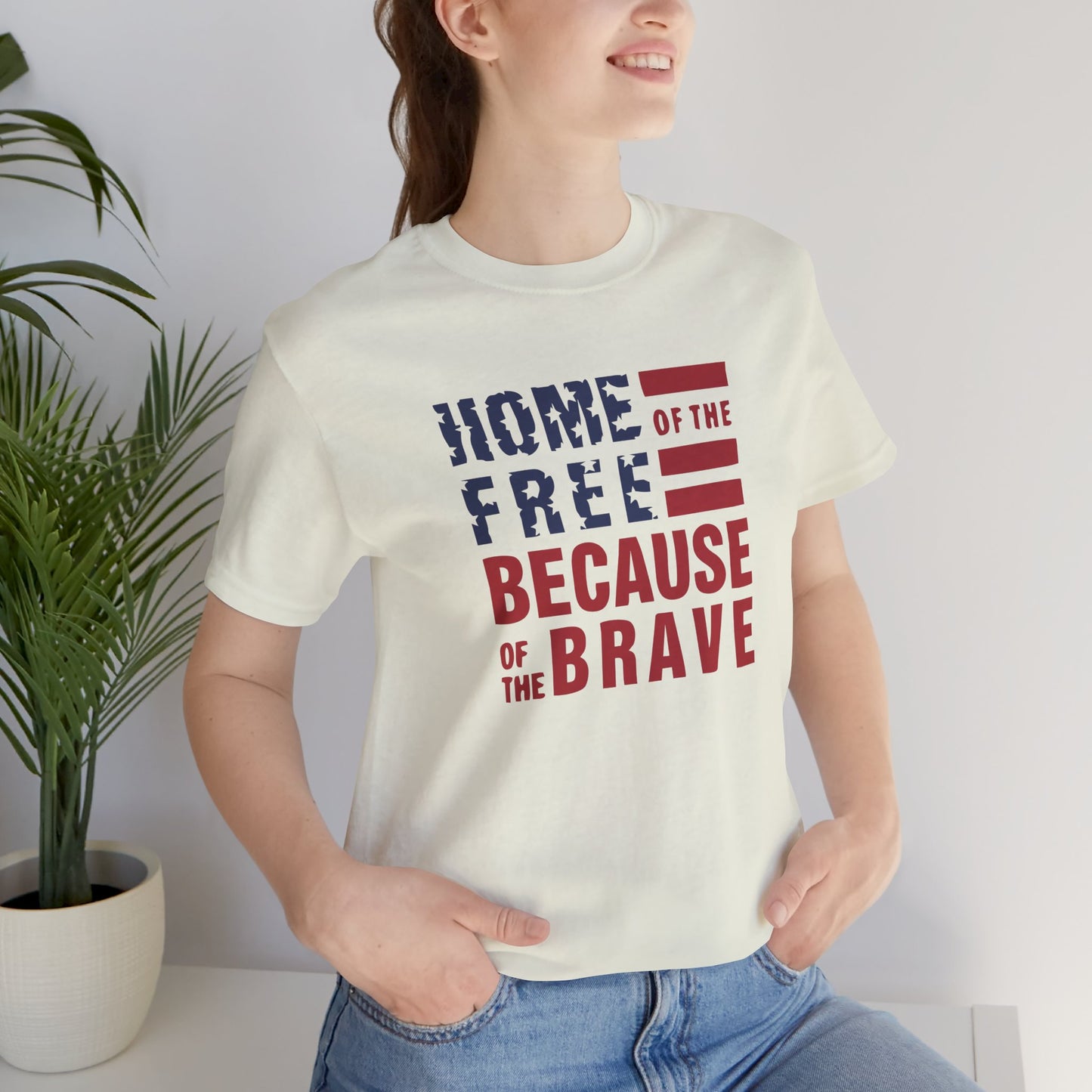 Home Of The Free - Ladies Jersey Short Sleeve Tee