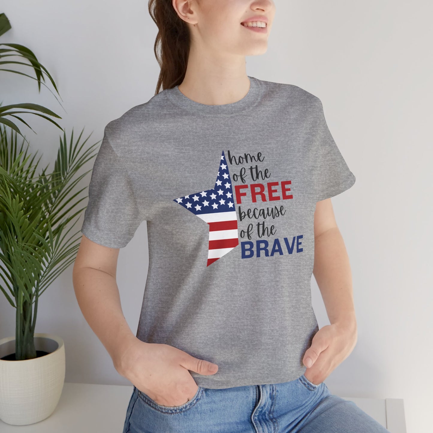 Home Of The Free - Ladies Jersey Short Sleeve Tee