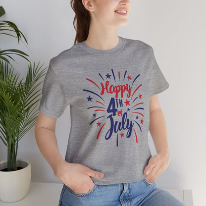 Happy 4th Of July - Ladies Jersey Short Sleeve Tee