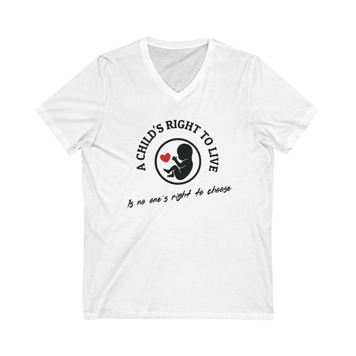 Pro Life - Ladies Jersey Short Sleeve V-Neck Tee