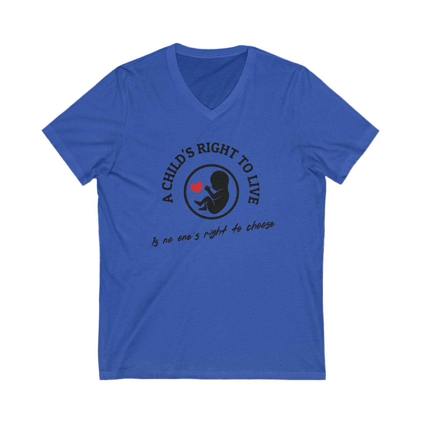 Pro Life - Ladies Jersey Short Sleeve V-Neck Tee