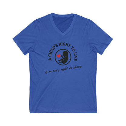 Pro Life - Ladies Jersey Short Sleeve V-Neck Tee