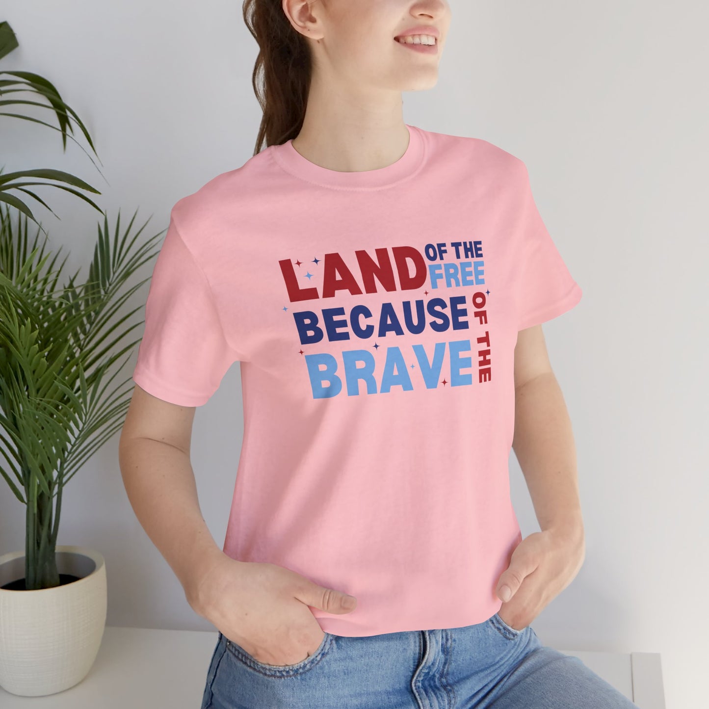 Land Of The Free - Ladies Jersey Short Sleeve Tee