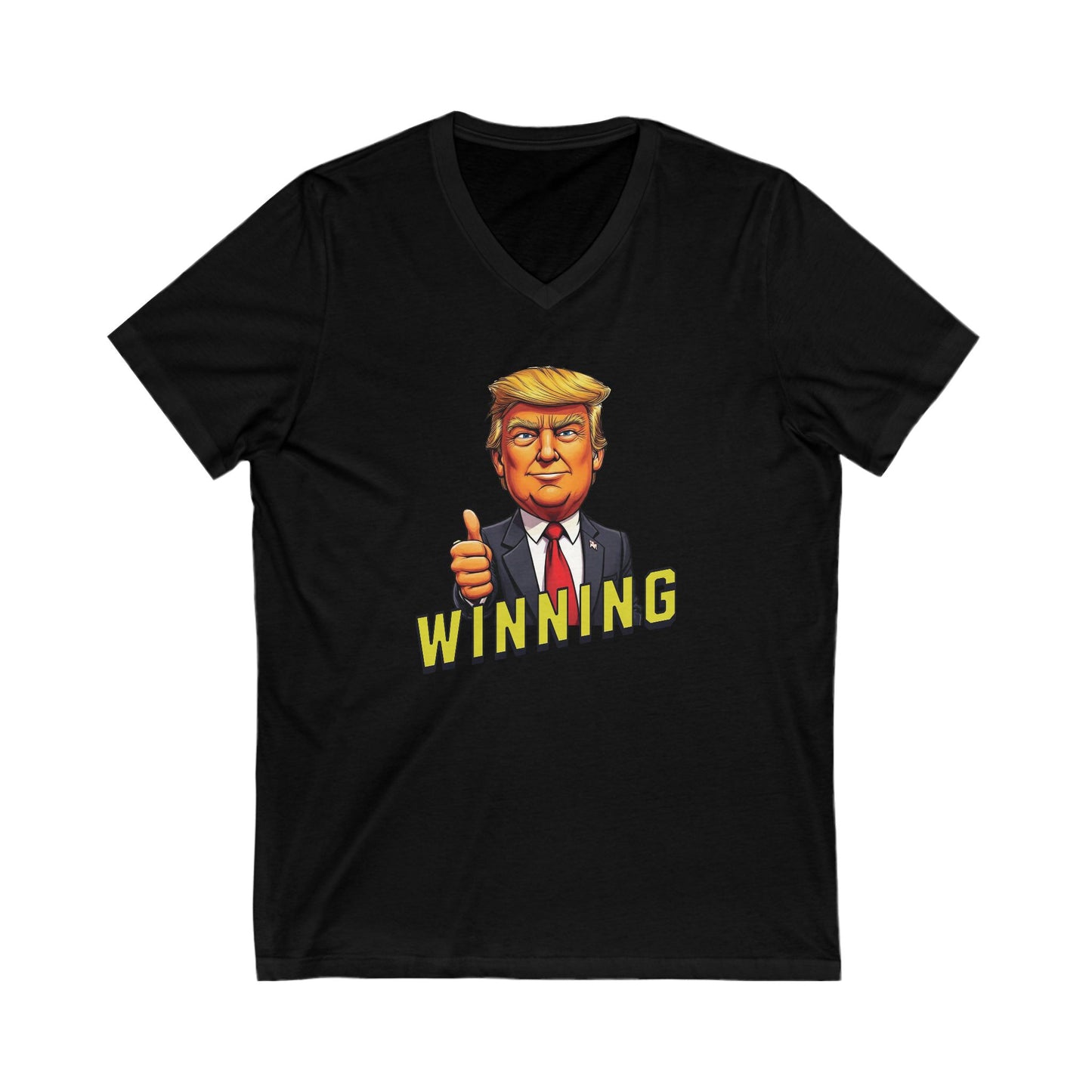 Trump Winning - Ladies Jersey Short Sleeve V-Neck Tee