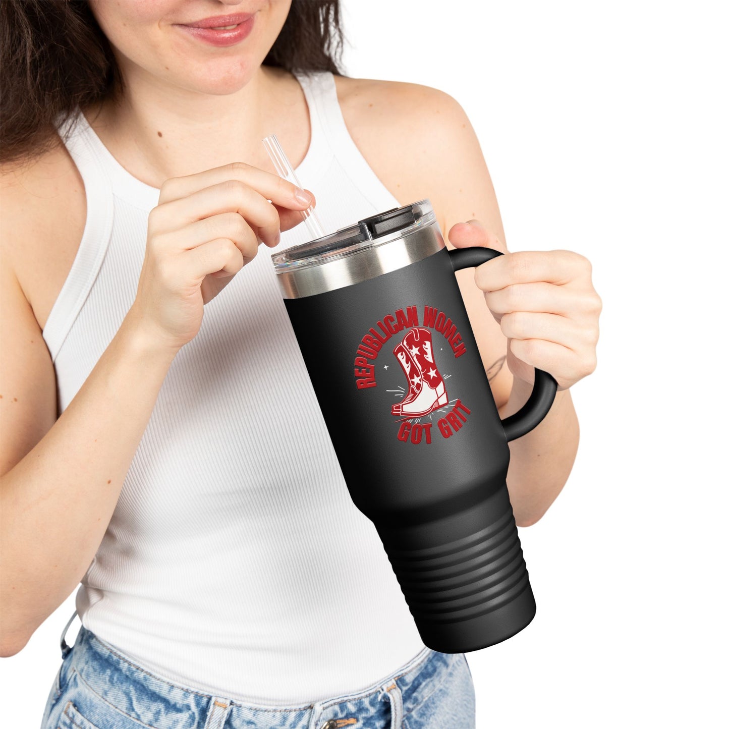 Republican Women Got Grit - Insulated Travel Mug, 40oz