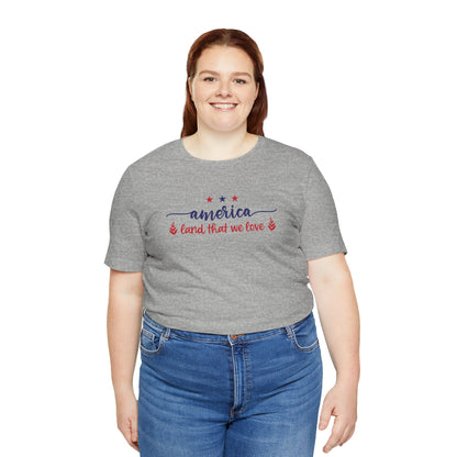 America Land That We Love - Ladies Jersey Short Sleeve Tee