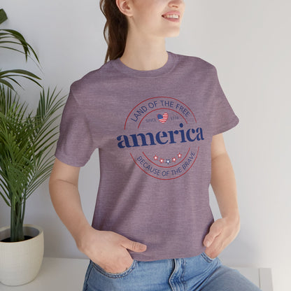 Land Of The Free - Ladies Jersey Short Sleeve Tee