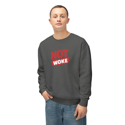 Not Woke - Men's Lightweight Crewneck Sweatshirt