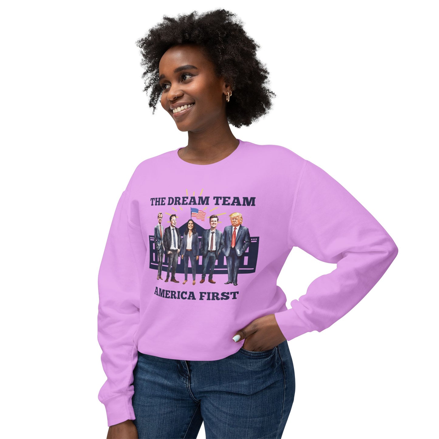 The Dream Team - Ladies Lightweight Crewneck Sweatshirt