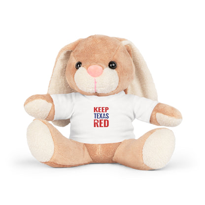 Bunny Plush Toy with Keep Texas Red T-Shirt