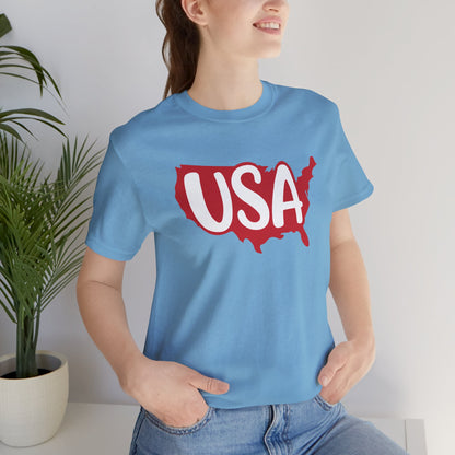 USA - Ladies Jersey Short Sleeve Tee