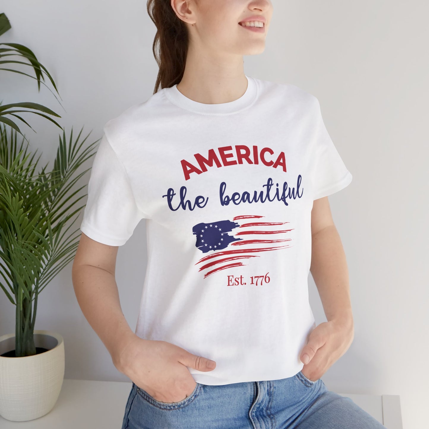 America The Beautiful - Ladies Jersey Short Sleeve Tee