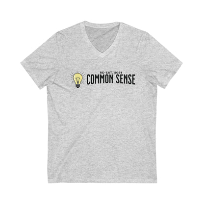 Common Sense - Men's Jersey Short Sleeve V-Neck Tee