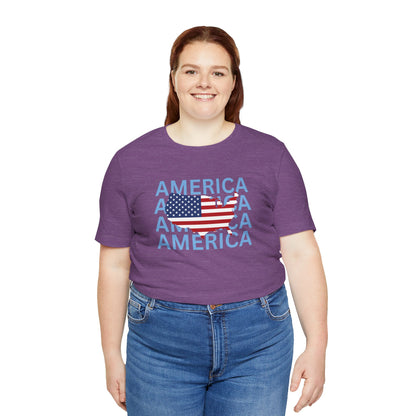 America USA - Ladies Jersey Short Sleeve Tee