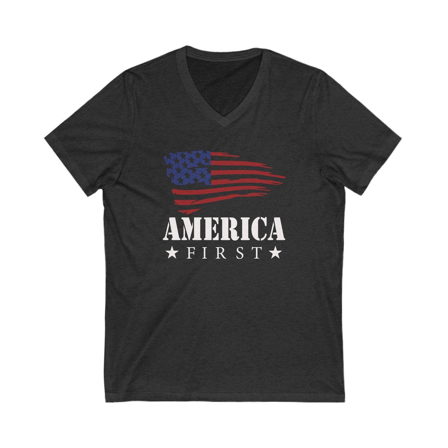 America First - Jersey Short Sleeve V-Neck Tee