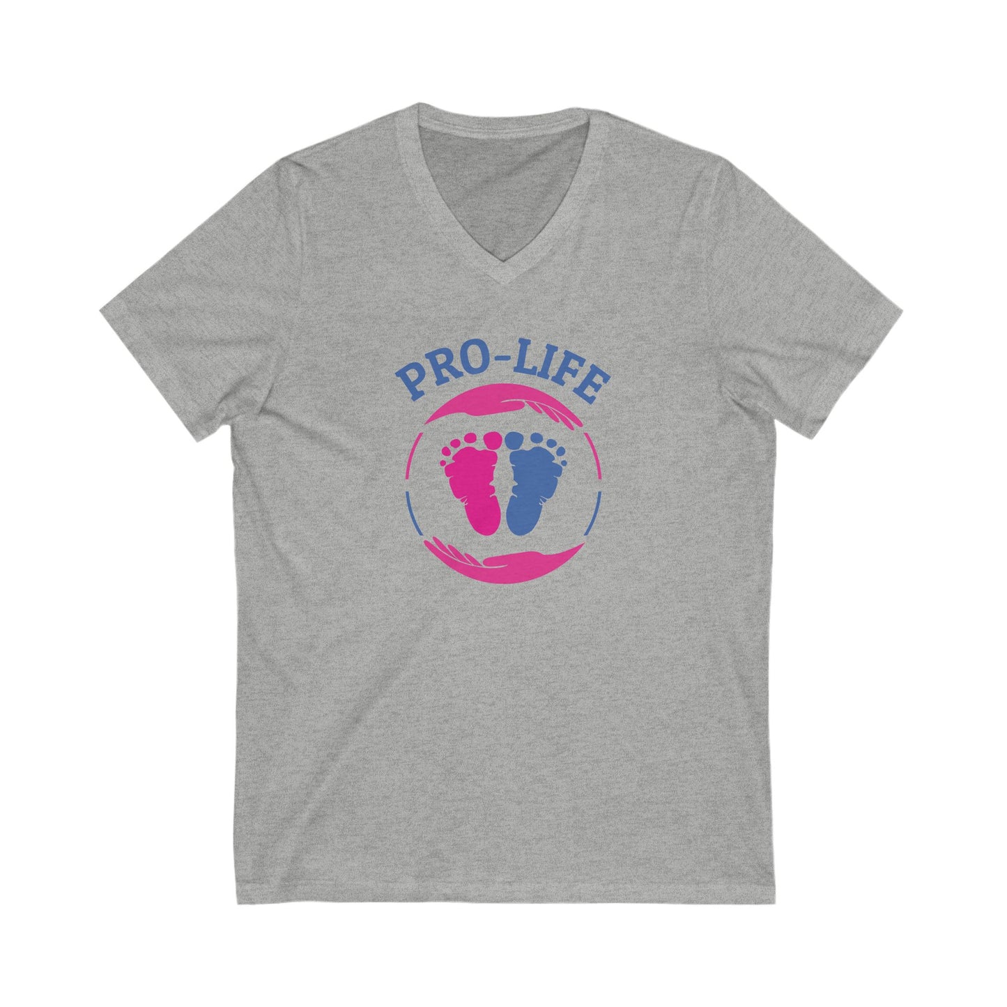 Pro Life - Ladies Jersey Short Sleeve V-Neck Tee