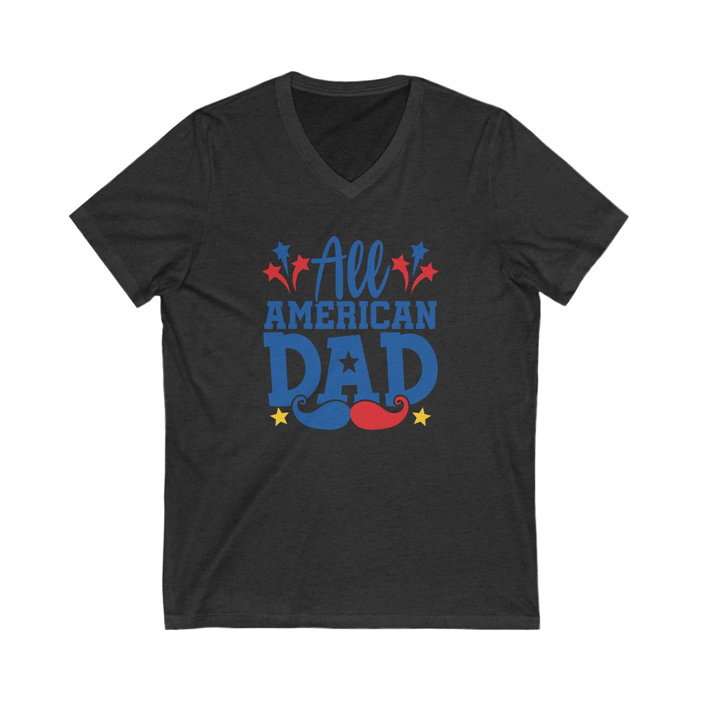 All American Dad - Men's Jersey Short Sleeve V-Neck Tee