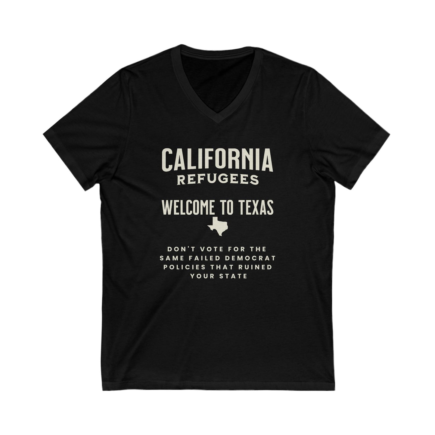 California Refugees - Ladies Jersey Short Sleeve V-Neck Tee