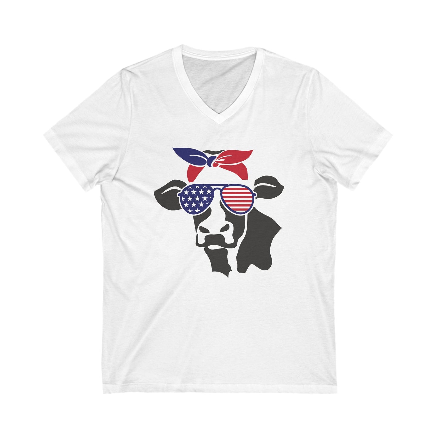 Cow - Jersey Short Sleeve V-Neck Tee