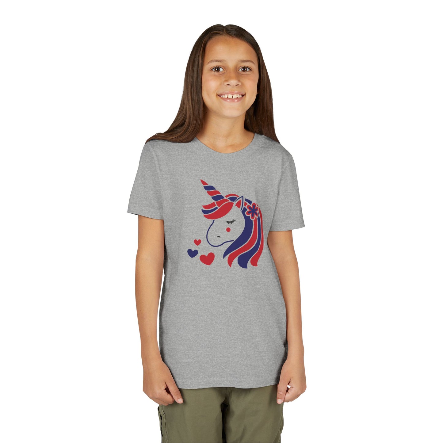 American Unicorn - Girls Youth Short Sleeve Tee