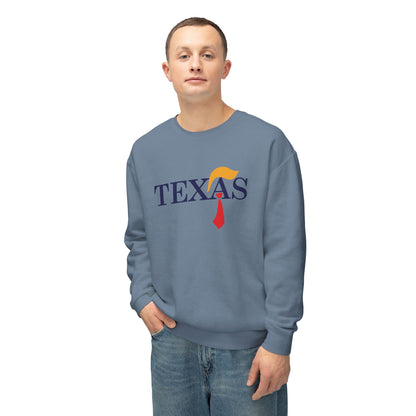 Texas Trump Tie - Men's Lightweight Crewneck Sweatshirt