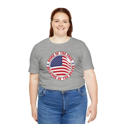 Home Of The Brave Circle - Ladies Jersey Short Sleeve Tee