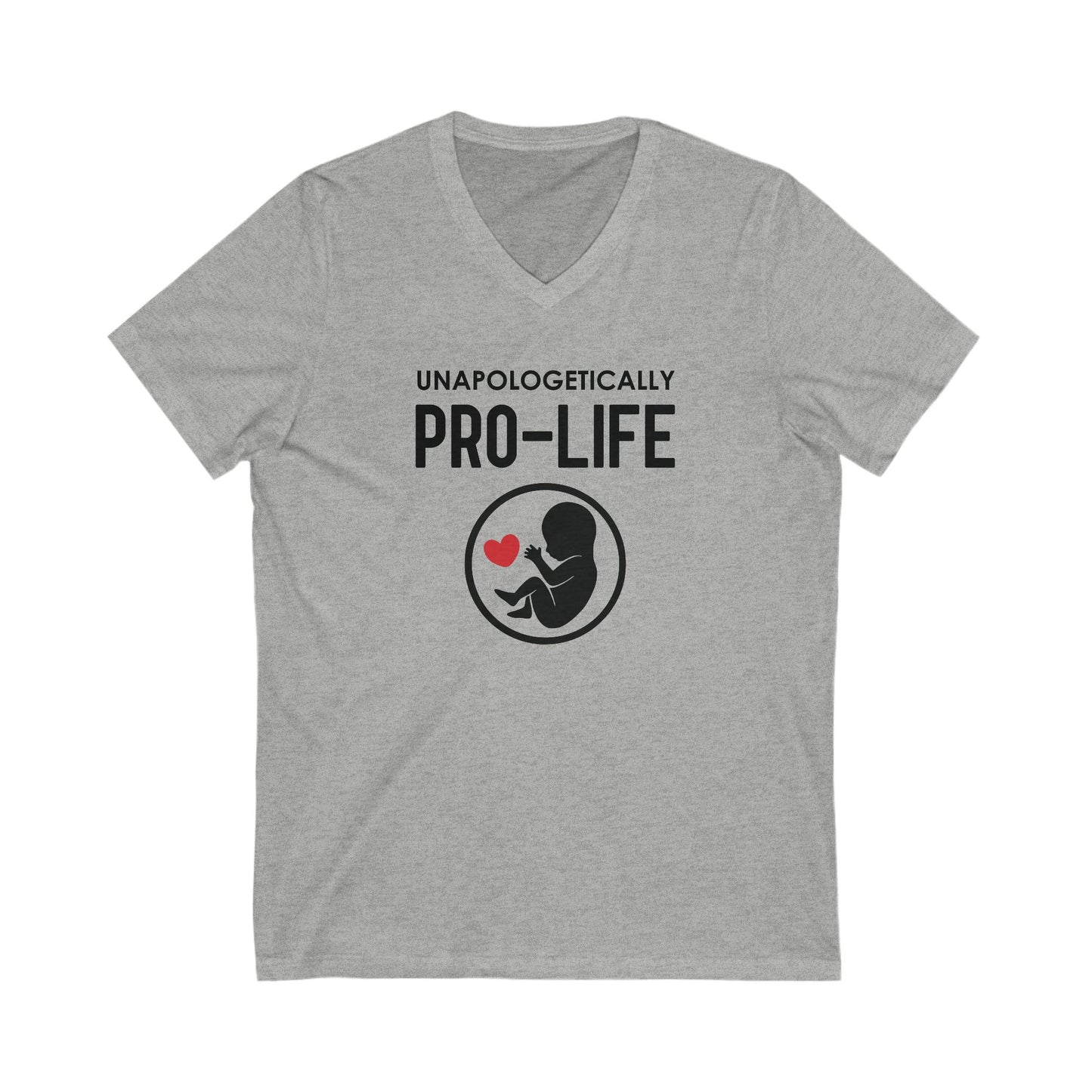 Pro Life - Ladies Jersey Short Sleeve V-Neck Tee