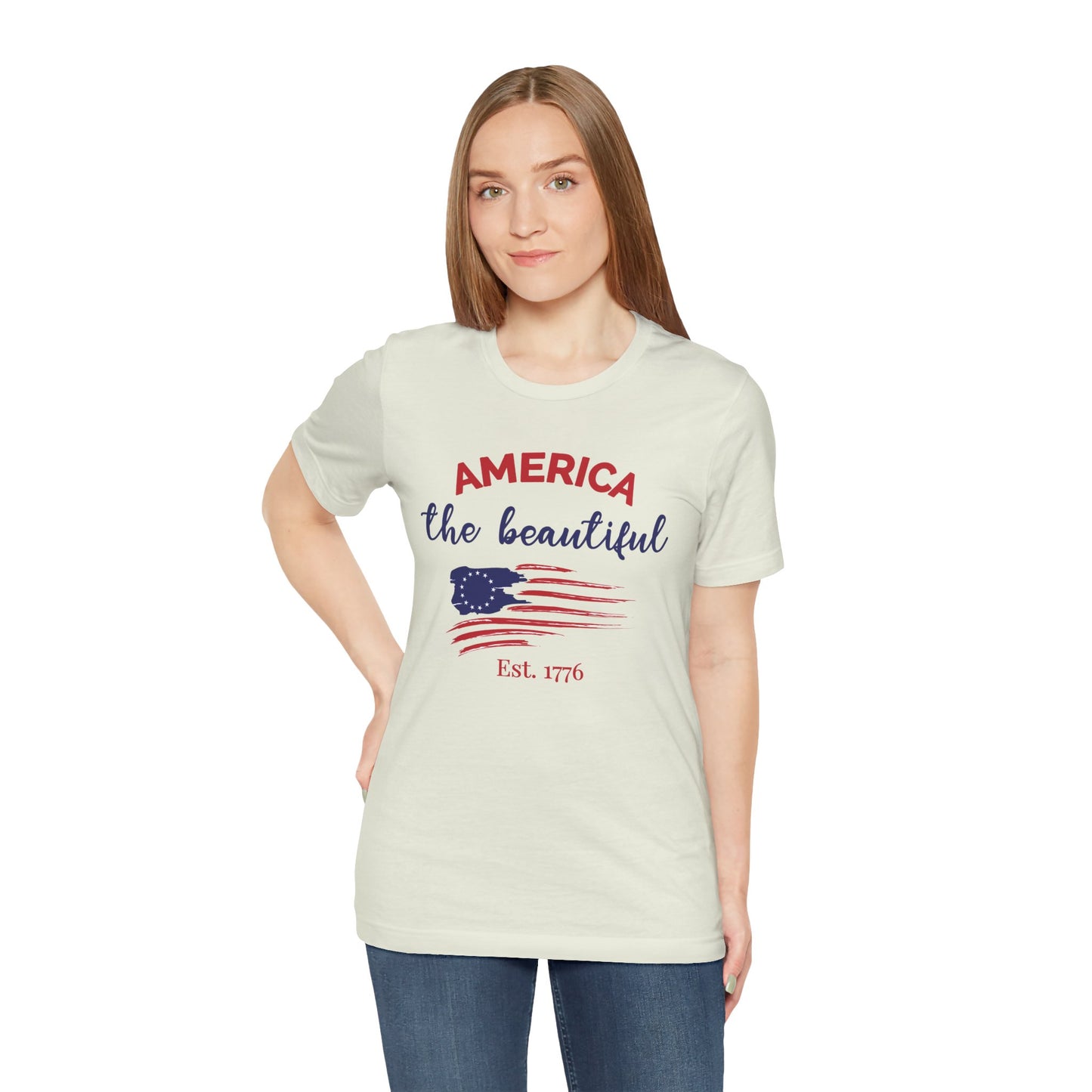 America The Beautiful - Ladies Jersey Short Sleeve Tee