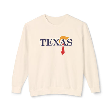 Texas Trump Tie - Men's Lightweight Crewneck Sweatshirt