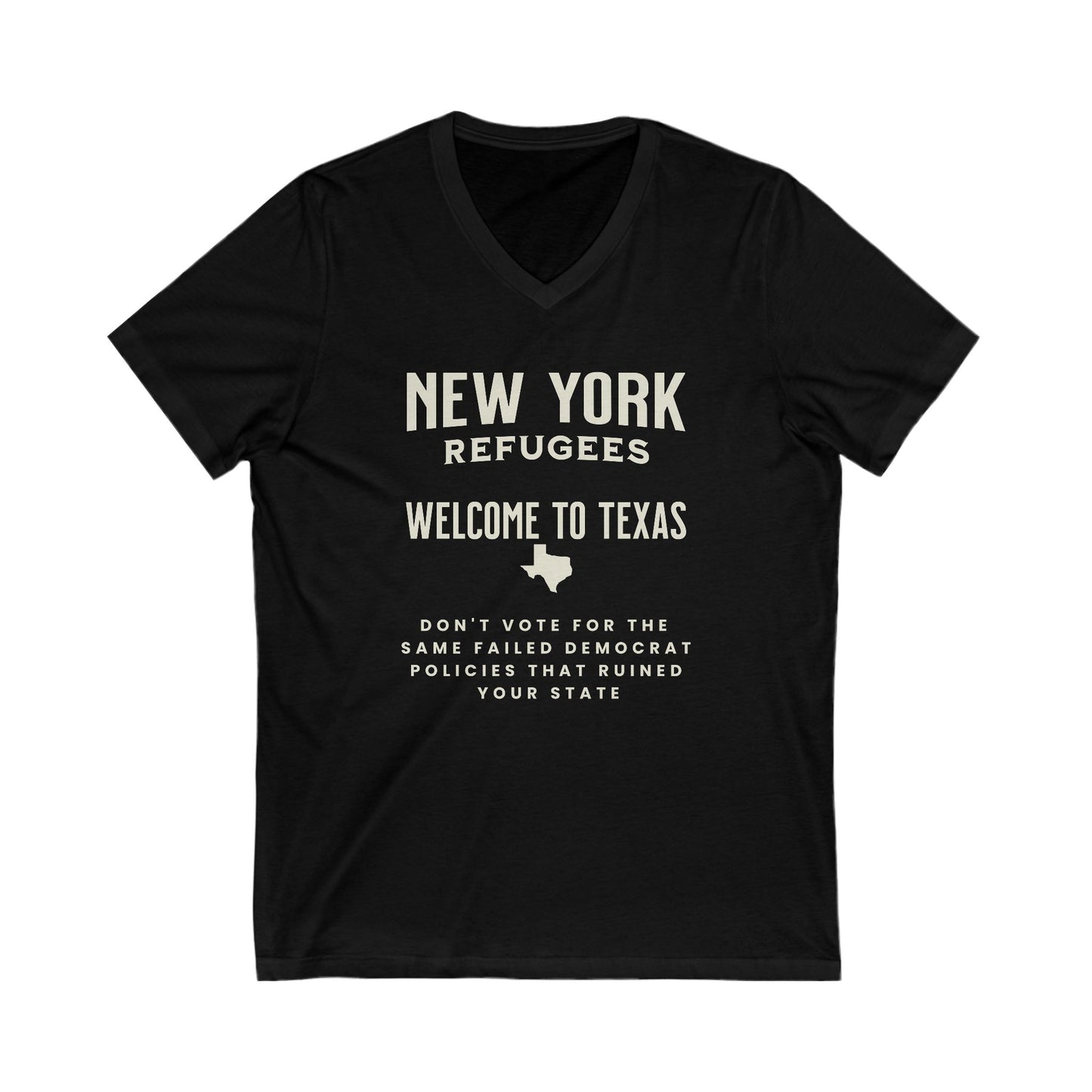 New York Refugees - Ladies Jersey Short Sleeve V-Neck Tee