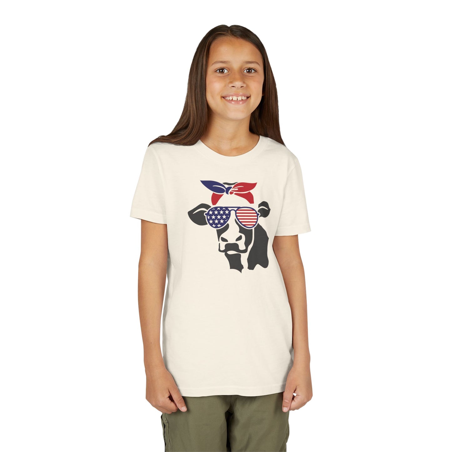 American Cow - Girls Youth Short Sleeve Tee