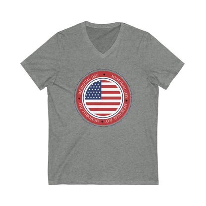 Memorial Day - Men's Jersey Short Sleeve V-Neck Tee