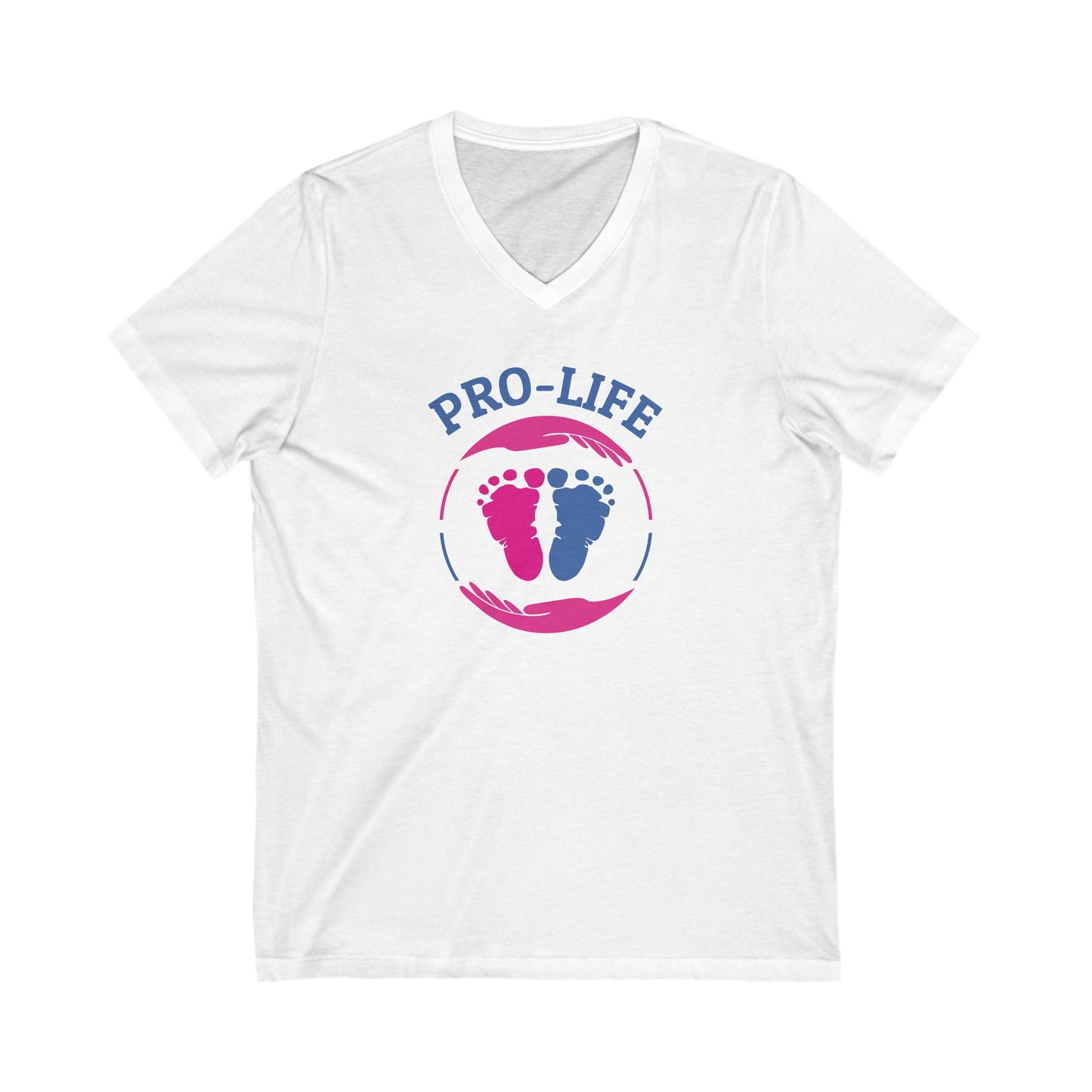 Pro Life - Ladies Jersey Short Sleeve V-Neck Tee