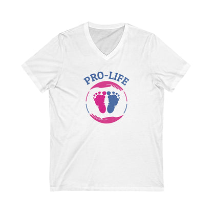 Pro Life - Ladies Jersey Short Sleeve V-Neck Tee