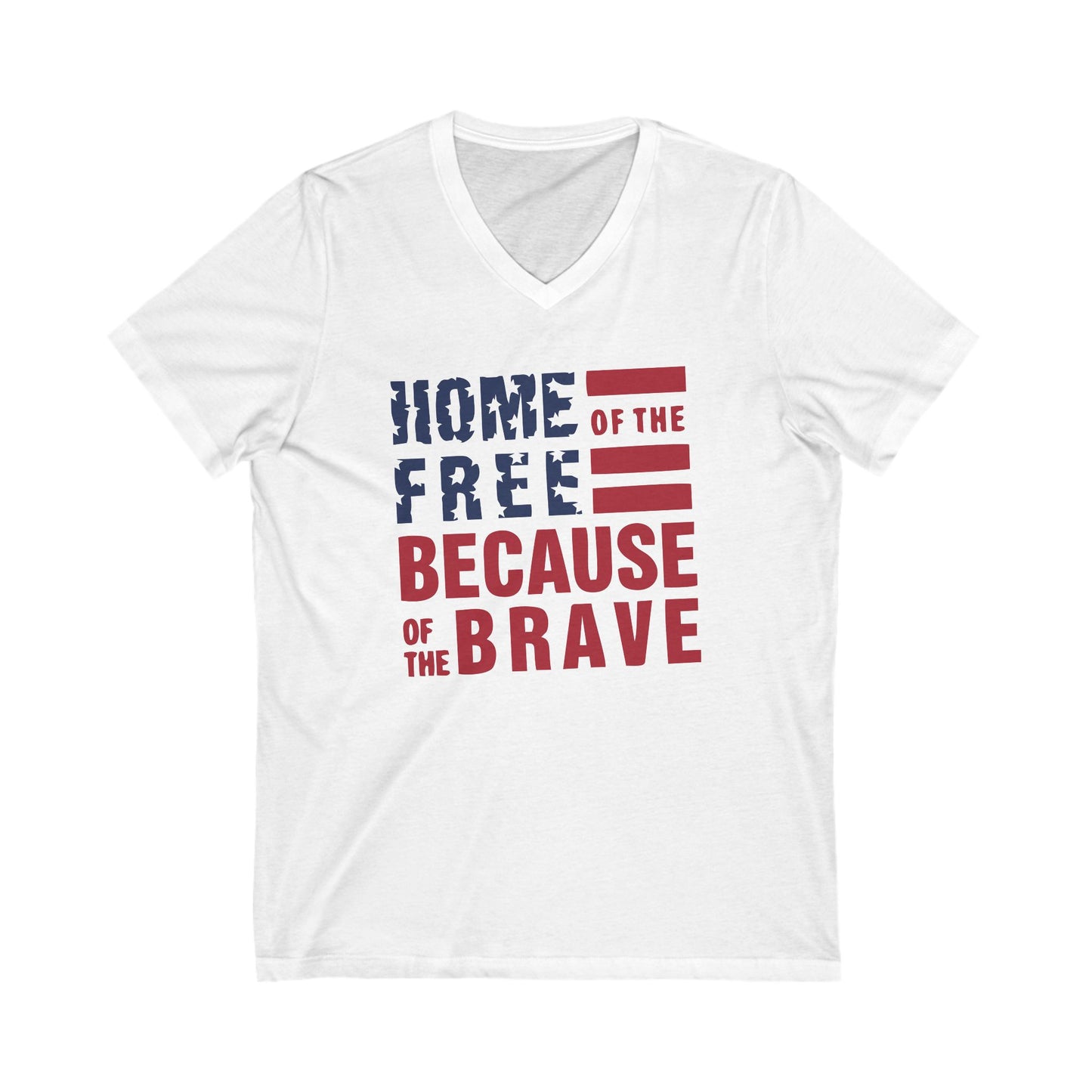 Home Of The Free - Men's Jersey Short Sleeve V-Neck Tee