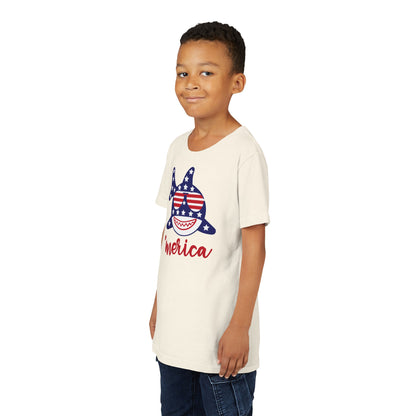 Merica Shark - Boys Youth Short Sleeve Tee