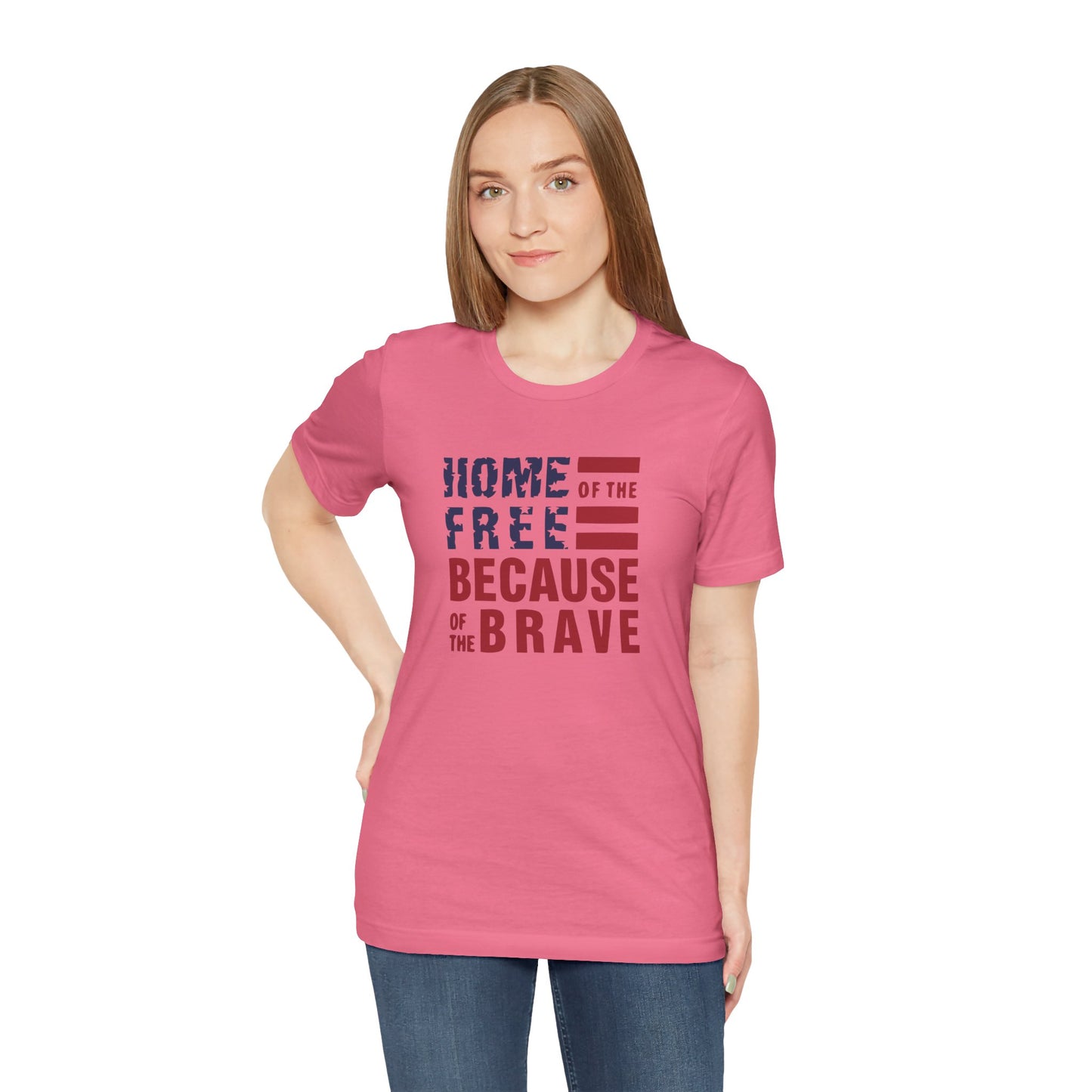 Home Of The Free - Ladies Jersey Short Sleeve Tee