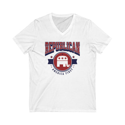 Republican - Men's Jersey Short Sleeve V-Neck Tee