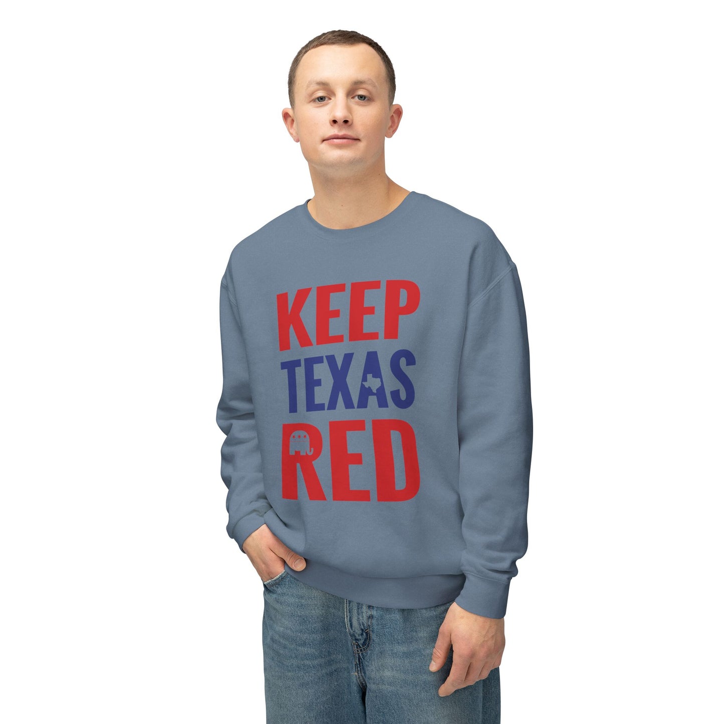 Keep Texas Red - Men's Lightweight Crewneck Sweatshirt